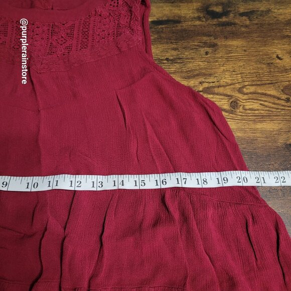 Maurices Baby Doll Top XL Crochet Lace Ethereal Whimsy Boho Western Country Girl - Picture 6 of 8